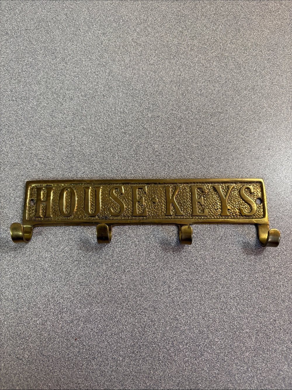 Brass 'House Keys' Wall Key Rack